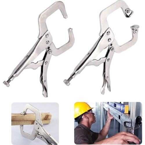 Fix Plier C Clamp Weld Clip Woodwork Pincer Tong Tenon Locator Hand Tool Alloy Steel Pad Wood Work
