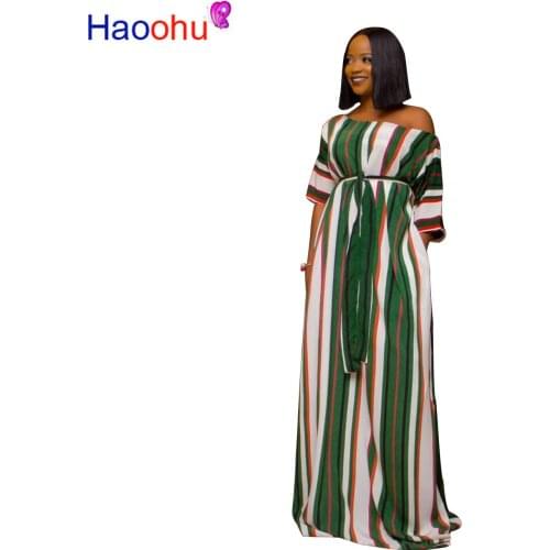 Летние платья в полоску HAOOHU China At AliExpress