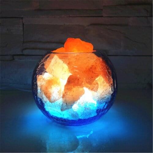 Crystal Light natural himalayan salt lamp Mood Soothing led Air Purifier Mood Creator Indoor lava decora table lamp wholesale