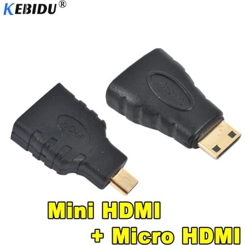 Kebidu 1Pair 1080P HD HDMI-compatible to Mini Converter Gold Plated Extension Adapter Connector for Video TV Xbox