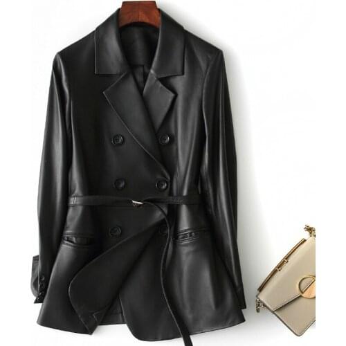 2019 Genuine Jacket Women Real Sheepskin Coat Spring Autumn Korean Womens Leather Jackets Veste Femme Y001Q KJ3779