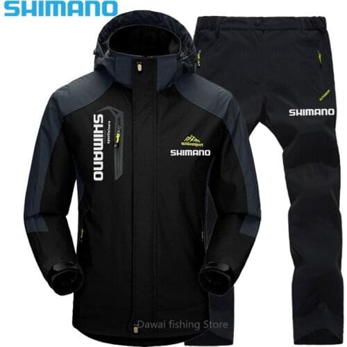SHIMANO Men Fishing Jacket Autumn Winter Windproof Waterproof Warm Jacket Outdoor Travel Camping Cycling Hiking Fishing Suits