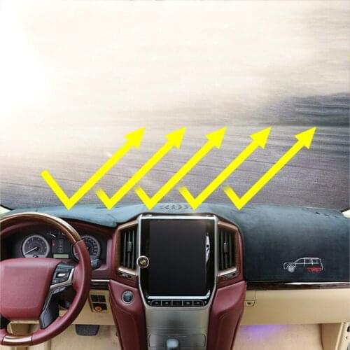 Lsrtw2017 Car Dashboard Cover Mats Avoid Light Pad Instrument Platform Desk Carpets for toyota land cruiser lc 200 accessories