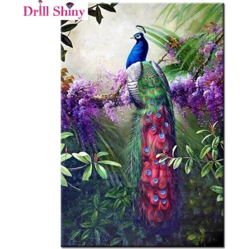 NEW Peacock Embroidery Diamond Mosaic 3D Diamond Painting 5D Diamond Diamond Embroidery Pattern Rhinestone Peacock Cross Stitch