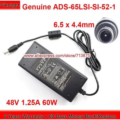 Genuine ADS-65LSI-SI-52-1 48060G 60W Charger 48V 1.25A AC Adapter for Hoioto ADS-65LSL-SL-52-1 48060G Power Supply