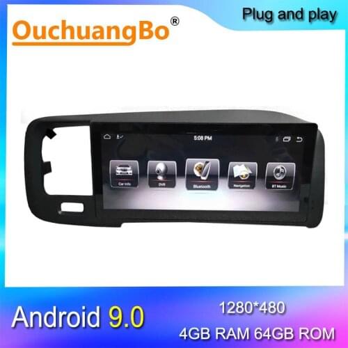 Ouchuangbo android 9.0 radio gps stereo for 8.8 inch volvo V60 S60 2011-2017 PX6 multimedia 4GB+64GB RHD