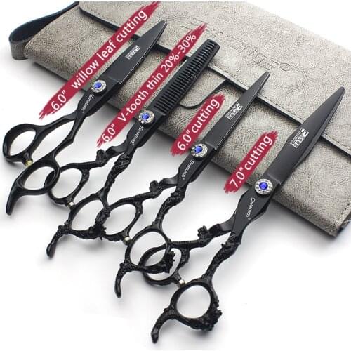 Hairdressing Scissors Japan 440C Anti-slip Wear-resistant and Anti-rust Scissors for beauty salon stylist Hair salon Free logo