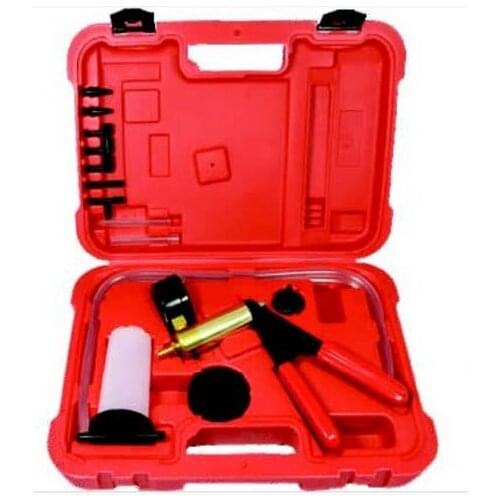 2 in 1 Hand Held Vacuum Pump Brake Bleeder Bleeding Diagnostic Tester Tool Set With Pressure Gauge
