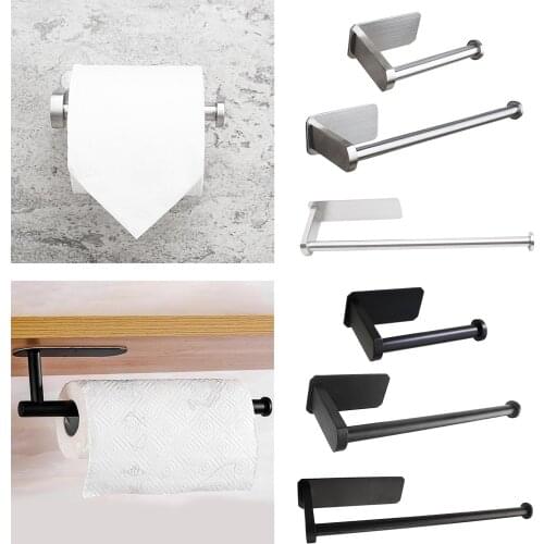 Self Adhesive Bathroom Toilet Paper Holder Kitchen Roll Stand Stick on Wall