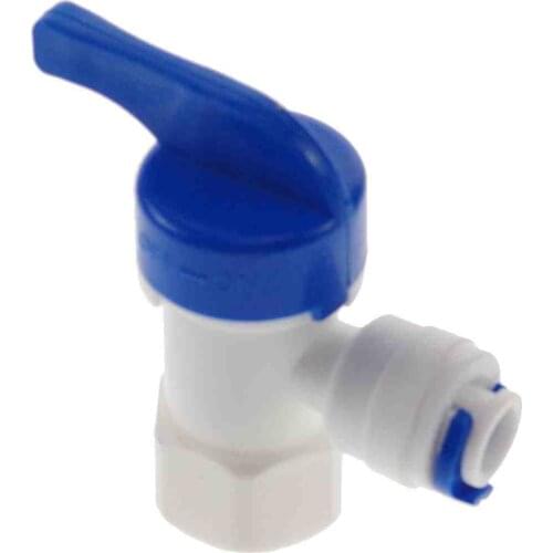 Fit Tube O/D 1/4" 3/8" Pushfit -1/4" 3/8" 3/4" Elbow RO Water Pressure Barrel Reverse Osmosis Ball Valve