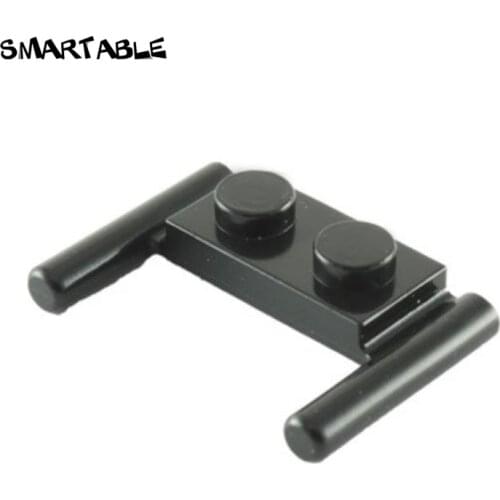 Smartable Plate Special 1x2 with Handles MOC Parts Building Block Toys For Kids Compatible Major Brands 3839b 80pcs/set