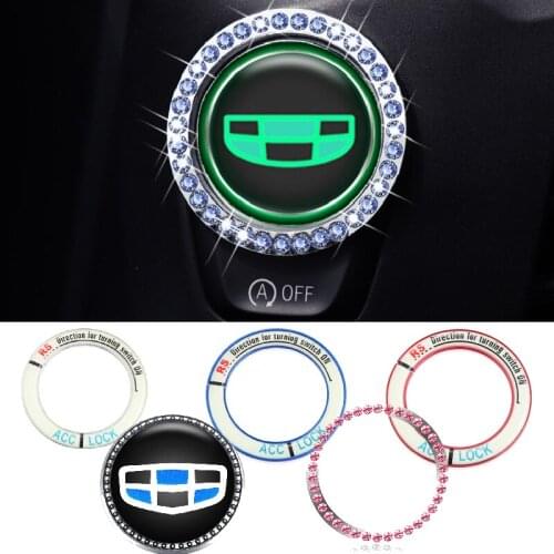 Car Styling Ignition Device Cover Outer Ring Stickers for Geely Emgrand EC8 X7 7 GE GT EV8 EX7 Vision CK GE MK Bl King Kong Gx7
