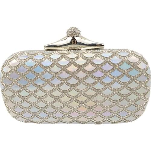 Rhinestone Women Bag Clutch Evening Bags Black/ Silver/ Glod Cosmetics Case Small Purse Bag For Wedding/Party/Diner