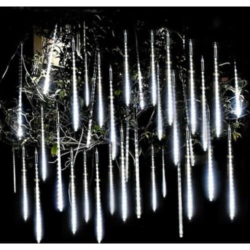 30CM 50CM Meteor Shower Rain LED Fairy String Light 8 Drop Raindrop Snow Falling Light Waterproof Cascading Tree Light