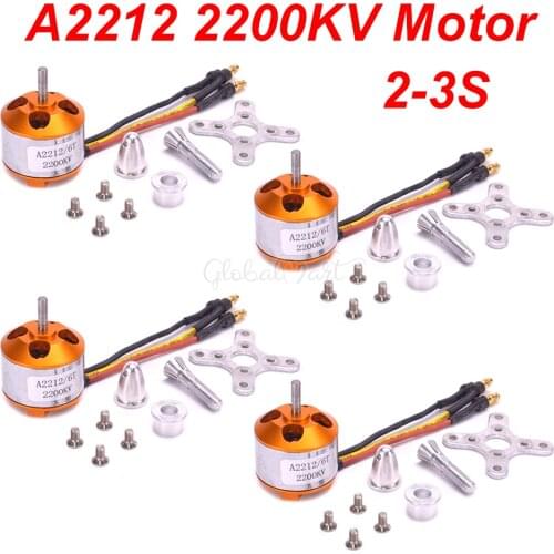 XXD A2212 2212 2200KV 6T Brushless Motor Outrunner 2-3S For RC Aircraft Airplane Multi-copter F450