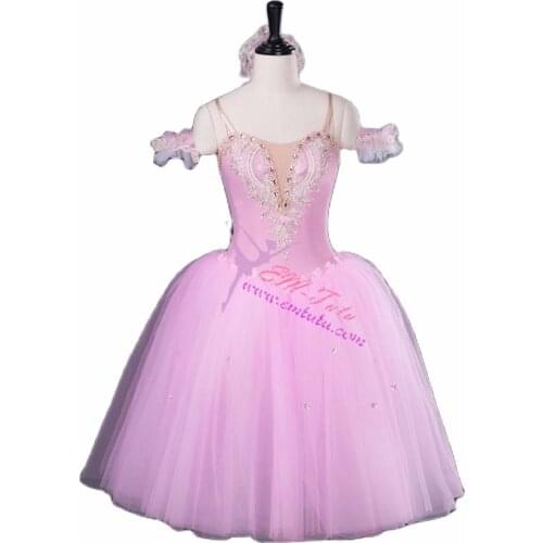 Pink Ballet Long Tutu Dress Blue Women Professional Ballet Tutus Purple Romantic Tutu Ballet Stage Costume Yellow