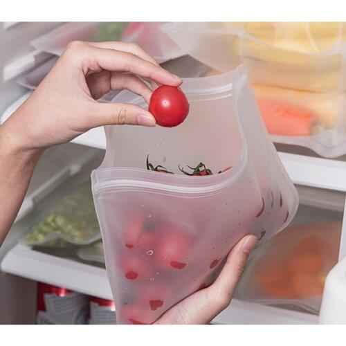 1pcs EVA Food Preservation Bag Refrigerator Storage Bag for Fruit Vegetable Sealed Bag Reusable