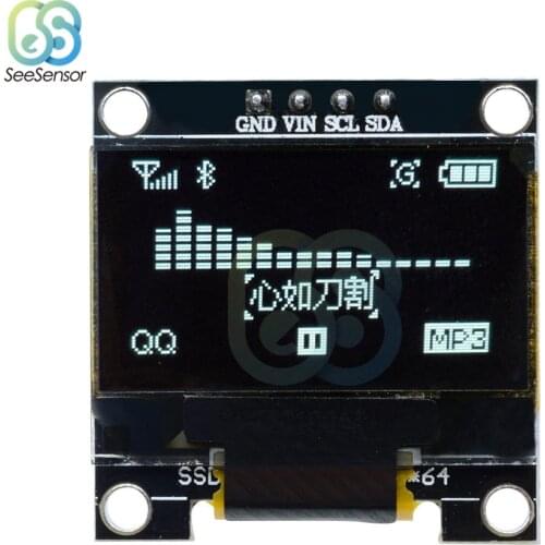 4PIN 0.96 inch 128X64 White OLED LCD LED Display Module For Arduino 0.96 inch I2C IIC Serial 12864 LCD Screen Board