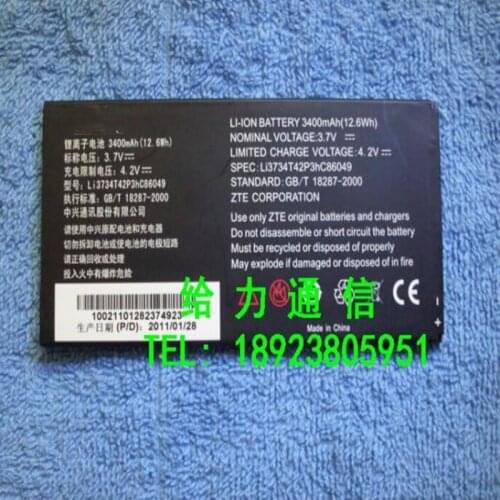 High Quality 3400mAh Li3734T42P3hC86049 battery for ZTE V9 V9e T9 V9C V9+ V9A Tablet PC battery with phone stander