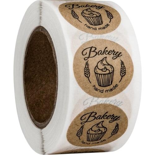 100-500pcs Kraft Paper Homemade Stickers With Love Scrapbook Stickers Envelope And Packaging Stamps Handmade Stationery Labels