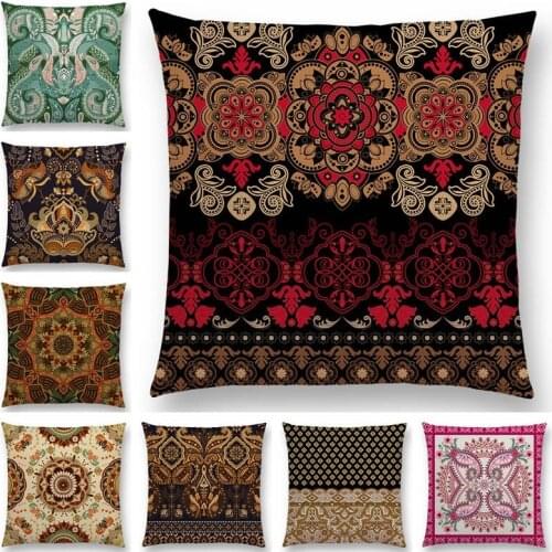 Boho Paisley Mandala Decorative Pattern Flower National Style Geometry Classical Art Stripe Good Cushion Cover Sofa Pillow Case