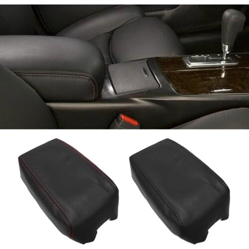 Soft Leather Armrest Cover For Nissan Maxima 2009 2010 2011 2012 2013 2014 Car Center Control Armrest Box Surface Cover Trim