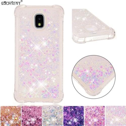 Phone Case For Samsung Galaxy J3 Star V Achieve 2018 Express Prime 3 Bling Glitter Dynamic Liquid Quicksand Full Cover SM-J337P