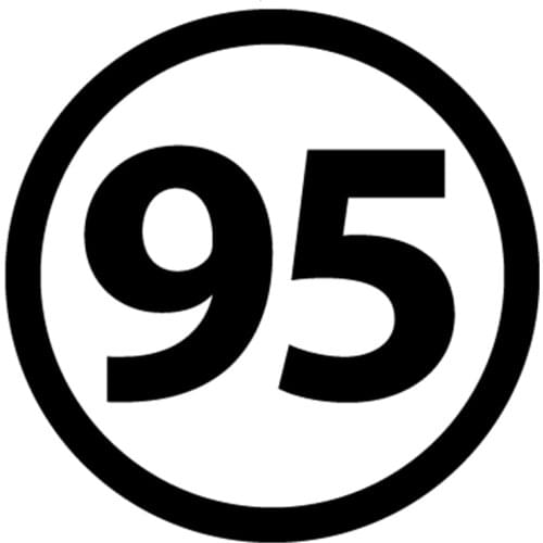 CK20219# Funny Vinyl Decal Round Number 95 Car Sticker Waterproof Stickers on Truck Bumper Rear Window