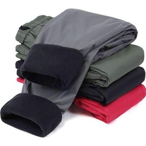 JACKSANQI Kids Winter Fleece Hiking Windproof Warm Pants Children Outdoor Water Repellent Camping Trekking Skiing Trousers RA411