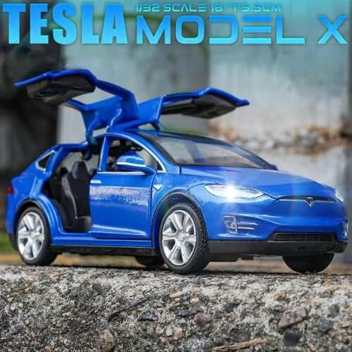 Dubee New 1:32 Tesla MODEL X Alloy Car Model Diecasts & Toy Vehicles Toy Cars Free Shipping Kid Toys For Children Gifts Boy Toy