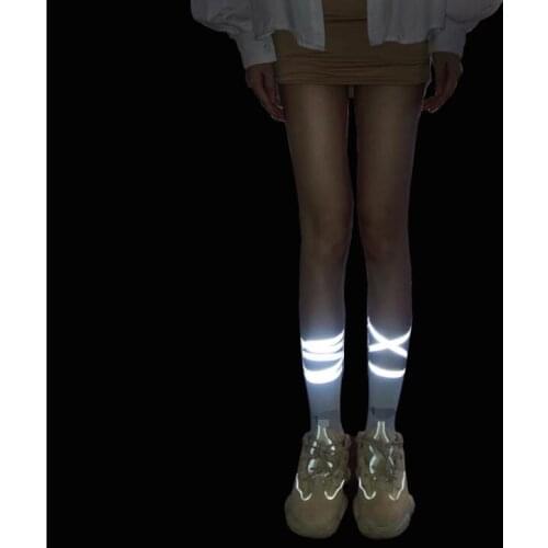 Tie Socks Tide Brand Ins Japanese Gypsophila Reflective Cross Personality Legs Socks