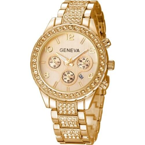 Gnova platinum Women's Watches With Rhinestones