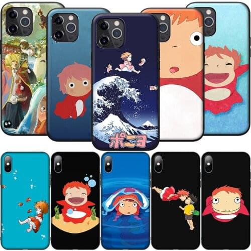 GX180 Ponyo On The Cliff Silicone Soft Case for iPhone 12 Mini 11 Pro XS Max XR X 8 7 6 6S Plus 5 5S SE 2020