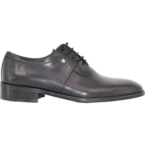 Mens Black Genuine Leather Classic Shoes FSC9592SİYAH