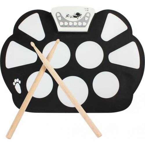 KONIX W758 Digital Portable 9 Pad Musical Instrument Electronic Roll-up Drum Kit