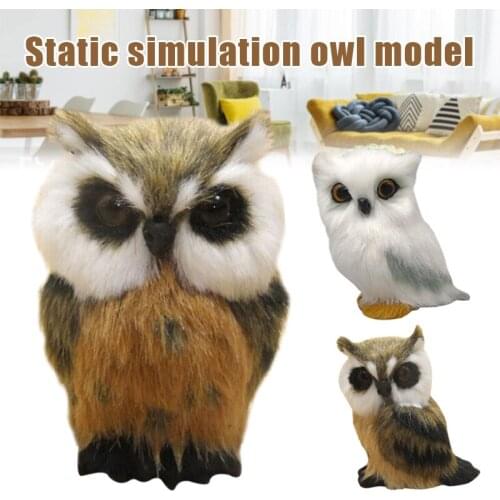 Hot Selling Realistic Baby Owl Simulation Owl Doll Toy Photography Props Household Crafts LBV