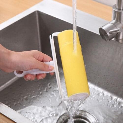 1PC Reusable Lint Remover Washable Silicone Dust Wiper Cat dog Pet Hair Remover Cleaning Brush Tools Sticky Roller Brush