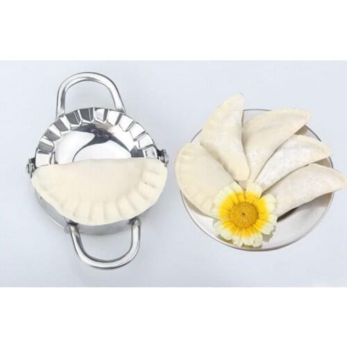 Quevin100set practical 2Pcs/set Stainless Steel Dough Presser Dumpling Mold Maker Wraper Cutter Pie Dumplings Mold Pastry Tools