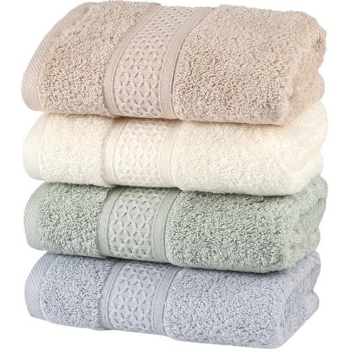 Solid Soft Towel For Home Bathroom Multicolor Cotton Soft Towel 34x74cm