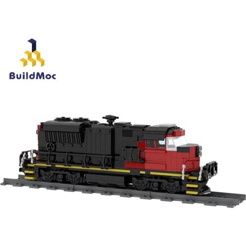 Buildmoc City Steam Train Modular Train Building Blocks Subway City Street View High-speed Transportation Children Toys Gifts