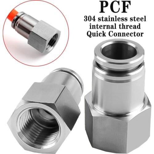 PCF304 stainless steel pneumatic quick coupling 1/8” 1/4” 3/8” 1/2” BSP internal thread hose air pipe metal quick coupling