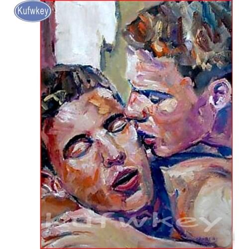Kufwkey,Full,Diamond Embroidery,5D,Diamond,Painting,gay,men,3d pictures,image,Stitch Cross,Diamond Mosaic,beads,Bedroom decor