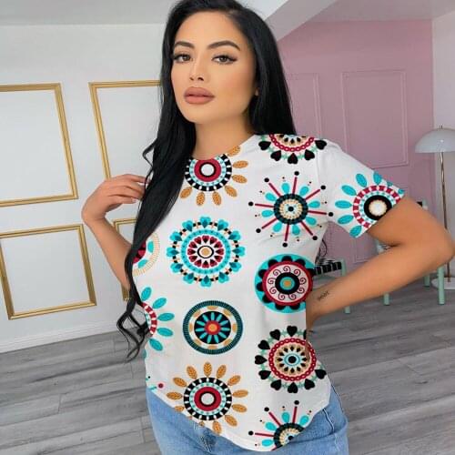 Girls Casual Fashion T-Shirt 2021 Summer New Printed Pattern Short Sleeve Variety