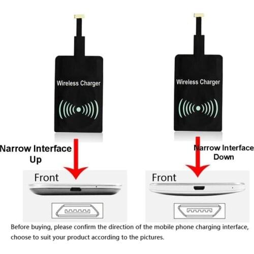 Newest Micro USB Type-C Universal Fast Wireless Charger Adapter Qi Wireless Charging Receiver For Samsung iPhone Android