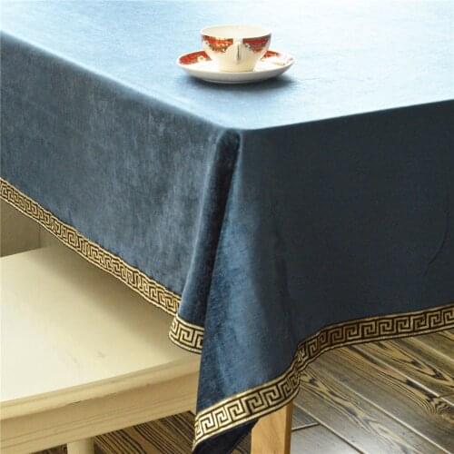 New Chinese Style High-grade Solid Tablecloth Rectangular Luxury Table Cloth Dining Table Wedding Party Decoration Table Cover