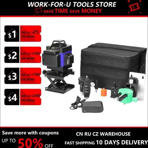 12 Lines 3D Laser Level Self-Leveling 360 Horizontal And Vertical Cross Super Powerful Green Laser Beam Line