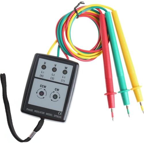 SP8030 Three 3 Phase 3 Phase Rotation Sequence Table Measures LED Indicator Three- line Dislocation
