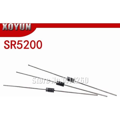 10pcs/lot SR5200 Schottky Barrier Rectifier Diode 5A 200V DO-201AD DO-27
