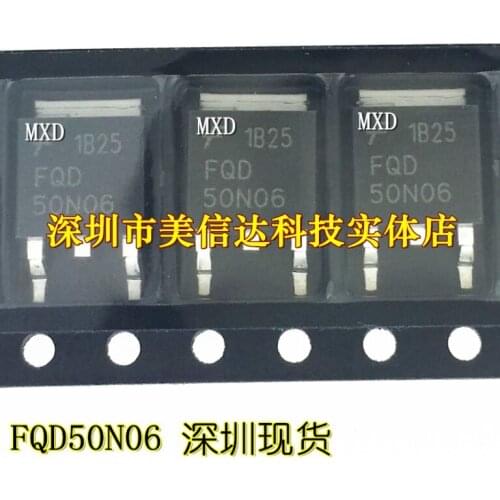 100% New&original FQD50N06 50A 60V N TO-252