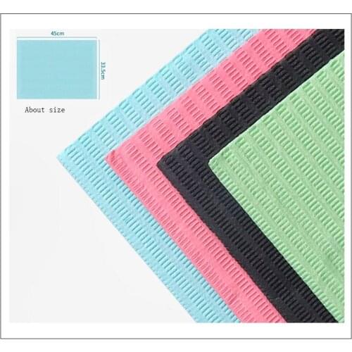 30Pcs Disposable Pink/Blue/Black/Green Tattoo Cleaning Pad Waterproof Medical Paper Tablecloths Mat Double Layer Sheets 45*33cm
